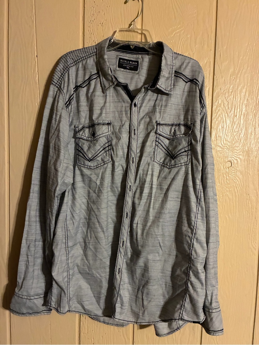 Buckle black- athletic fit button down shirt